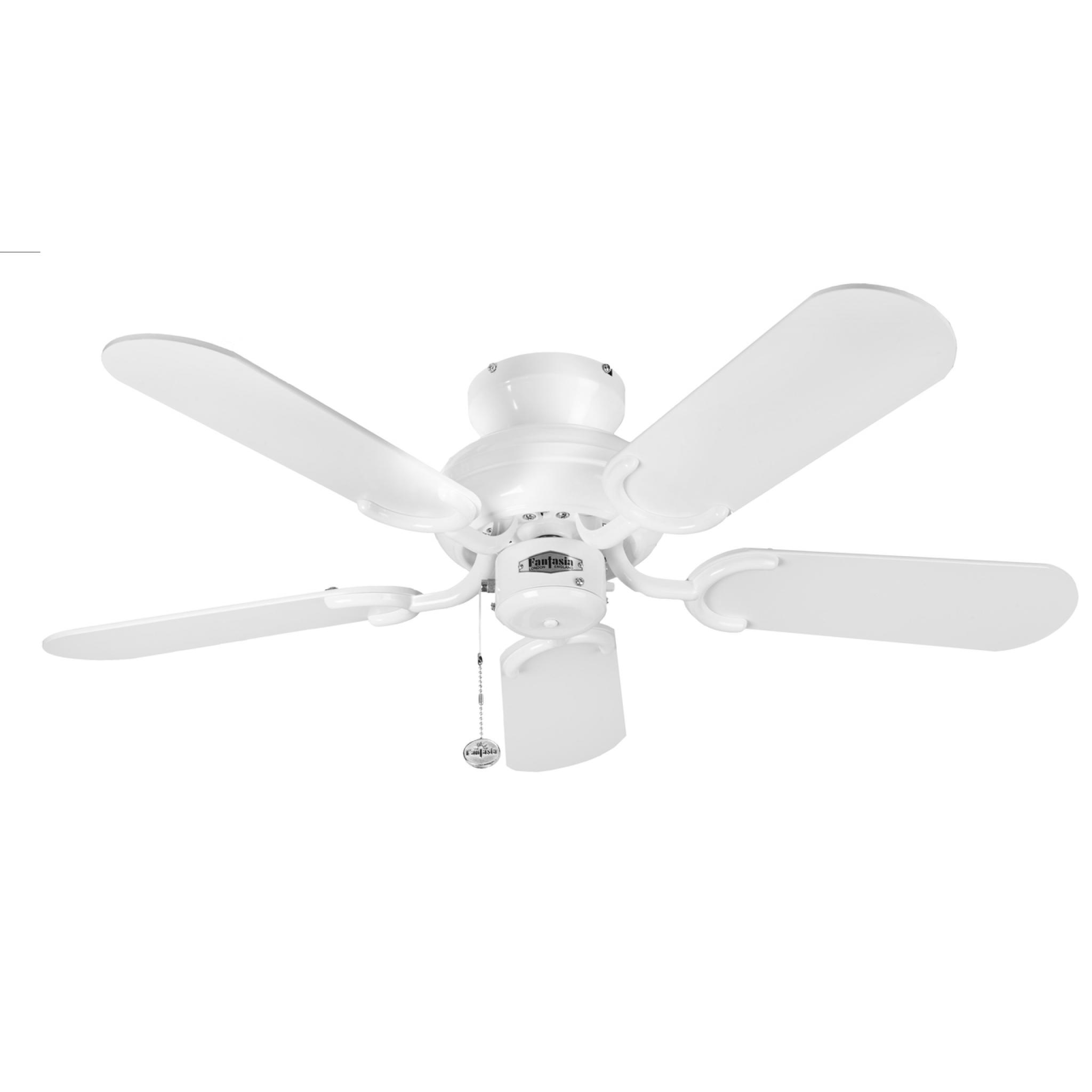 Fantasia 36 Inch Commercial Ceiling Fan White Low Energy Quiet Variable Speed